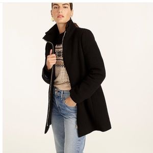 J Crew Lodge Coat in Italian Stadium-Cloth Wool